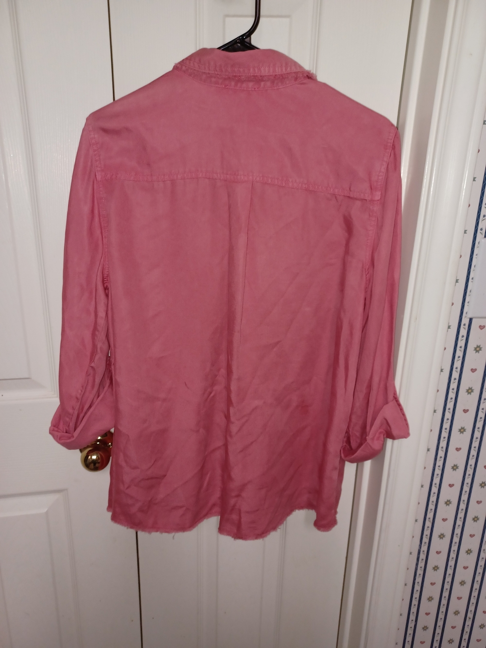 Chico's Pink Button-Front Utility Shirt - Picture 7 of 8
